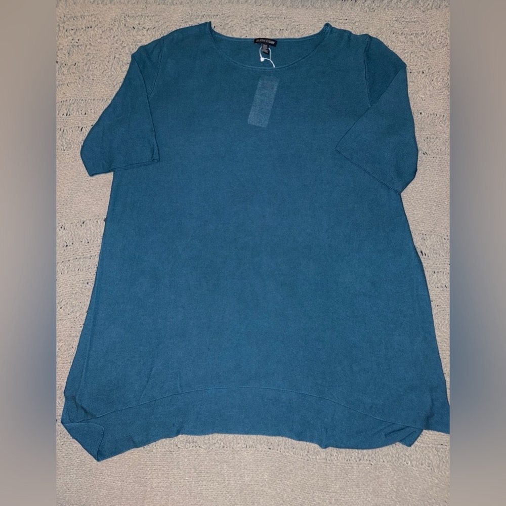 Eileen Fisher Ocean Blue Knit Top